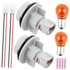 Front Turn Signal Light Socket with Wiring Harness Plug Connector and Lamp