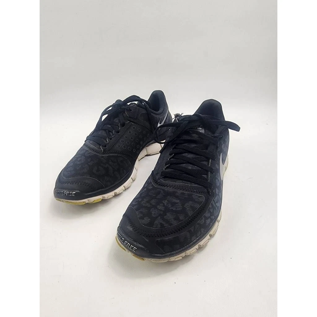 Nike Womens Free 5.0 Running Shoes Black 511281-008 Low Top Leopard Lace Up 8.5