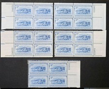 1952 Matching 4 or Single Plate Block 1006 MNH US Baltimore and Ohio Railroad 