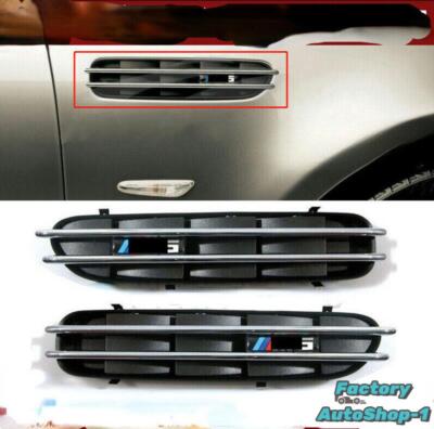 2X for BMW 5 Series E60 E61 M5 1 Pair Side Fender Grille Vent Air Flow Grill