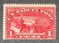 TRAVELSTAMPS: 1913 US SCOTT #Q1 ,1c PARCEL POST OFFICE CLERK MNH MINT OG