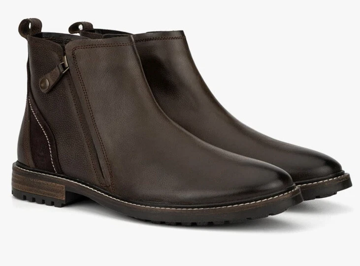 Reserved Footwear New York Sigma Casual Leather Chelsea Boots 9 Brown NIB