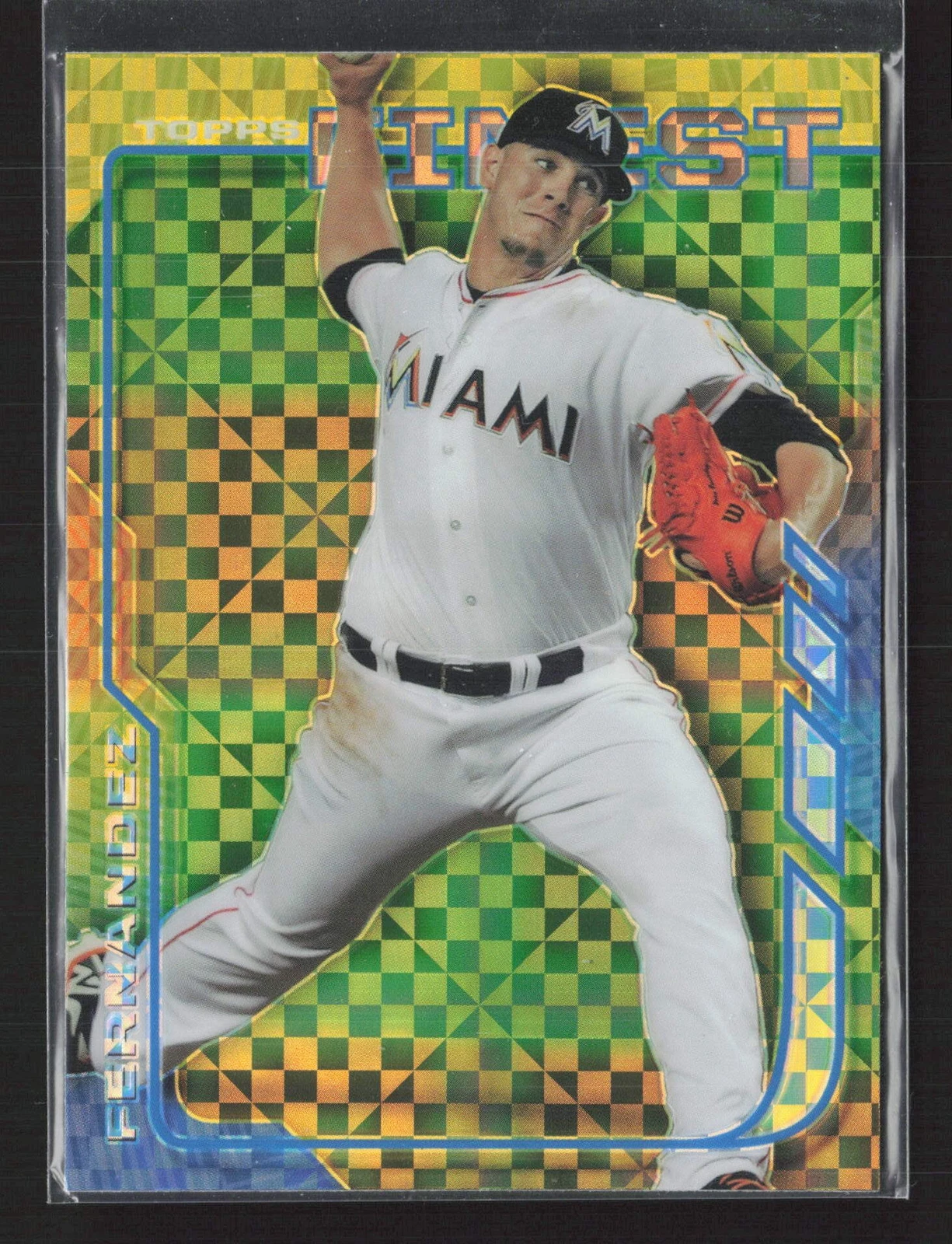 2014 Finest #97 Jose Fernandez X-Fractor Miami Marlins (S)
