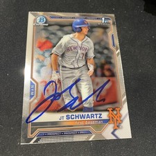 2021 Bowman Draft Chrome Signed Auto 1st #BDC-61 JT Schwartz - New York Mets