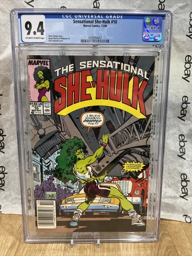 EXCELLENT!  The Sensational She-Hulk #10 Marvel Comics CGC 9.4 GRADED Newsstand