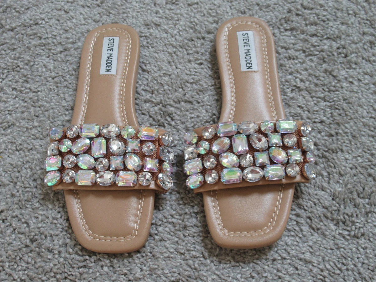 Rhinestone steve hot sale madden sandals