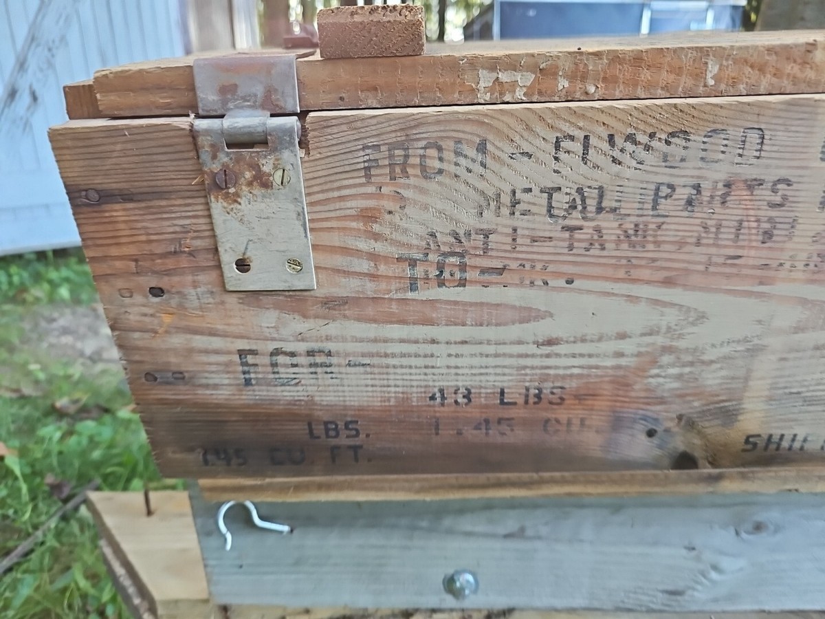 米軍　EXPLOSIVE MINES BOX Vintage Wooden Military Crate ANTI TANK MINES FUZES BOX | eBay