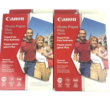  2x packs Canon 4x6 Glossy Photo Paper Plus, 120 Sheets New Sealed 240 sheets 