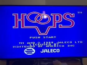 Hoops ORIGINAL NINTENDO NES Basketball Game Tested + Working Jaleco