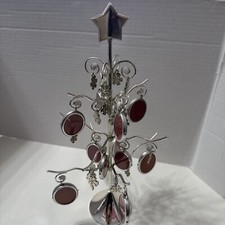 Things Remembered Silver Picture Frame Christmas Tree Snowflakes