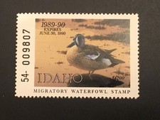 ICOLLECTZONE US Idaho 1989 #3 Duck Stamp XF NH 