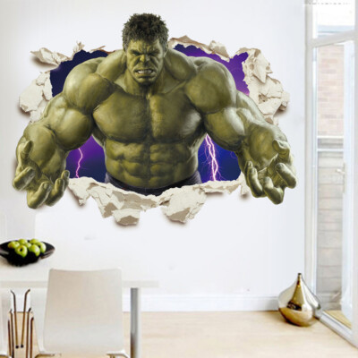 Wandtattoo 3D HULK Avengers Dekoration Aufkleber Sticker Superheld Marvel DC