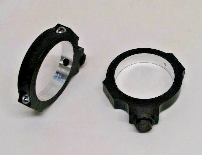 CONELY'S 55MM BILLET BLACK FORK TUBE CLAMPS FOR FAIRING TURN SIGNAL MOUNT HARLEY - Image 4 of 4