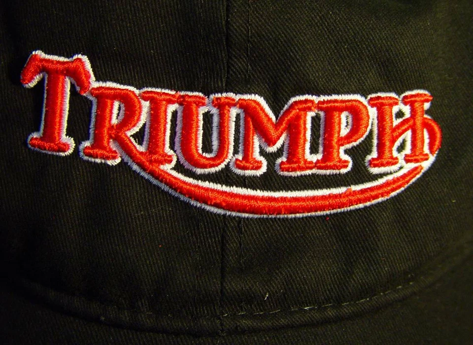 Triumph Motorcycle, Embroidered, Adjustable, Baseball Cap, 100% Natural Cotton - Image 2 of 4