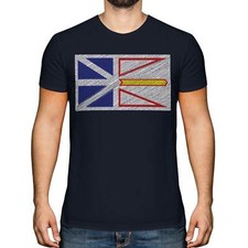 NEWFOUNDLAND AND LABRADOR STATE SCRIBBLE FLAG MENS T-SHIRT TEE TOP GIFT SHIRT
