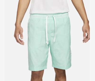 NIKE Sportswear Woven Alumni Shorts Mint Blue Men's Size M *NEW