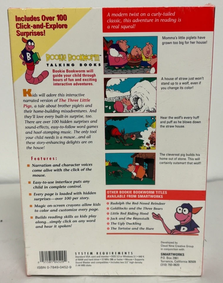 Smartworks - New In Box - The Three Little Pigs Talking Book - DOS/Windows - Image 3 of 4