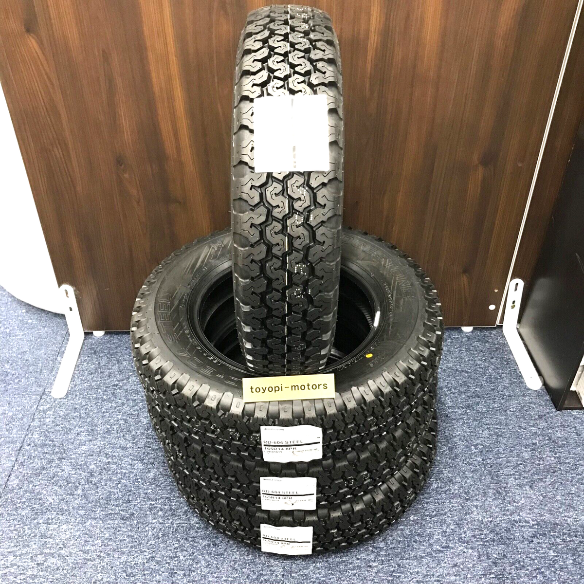 BRIDGESTONE Tire RD604 165R14 8PR M+S Set of 4 Kei truck mini 