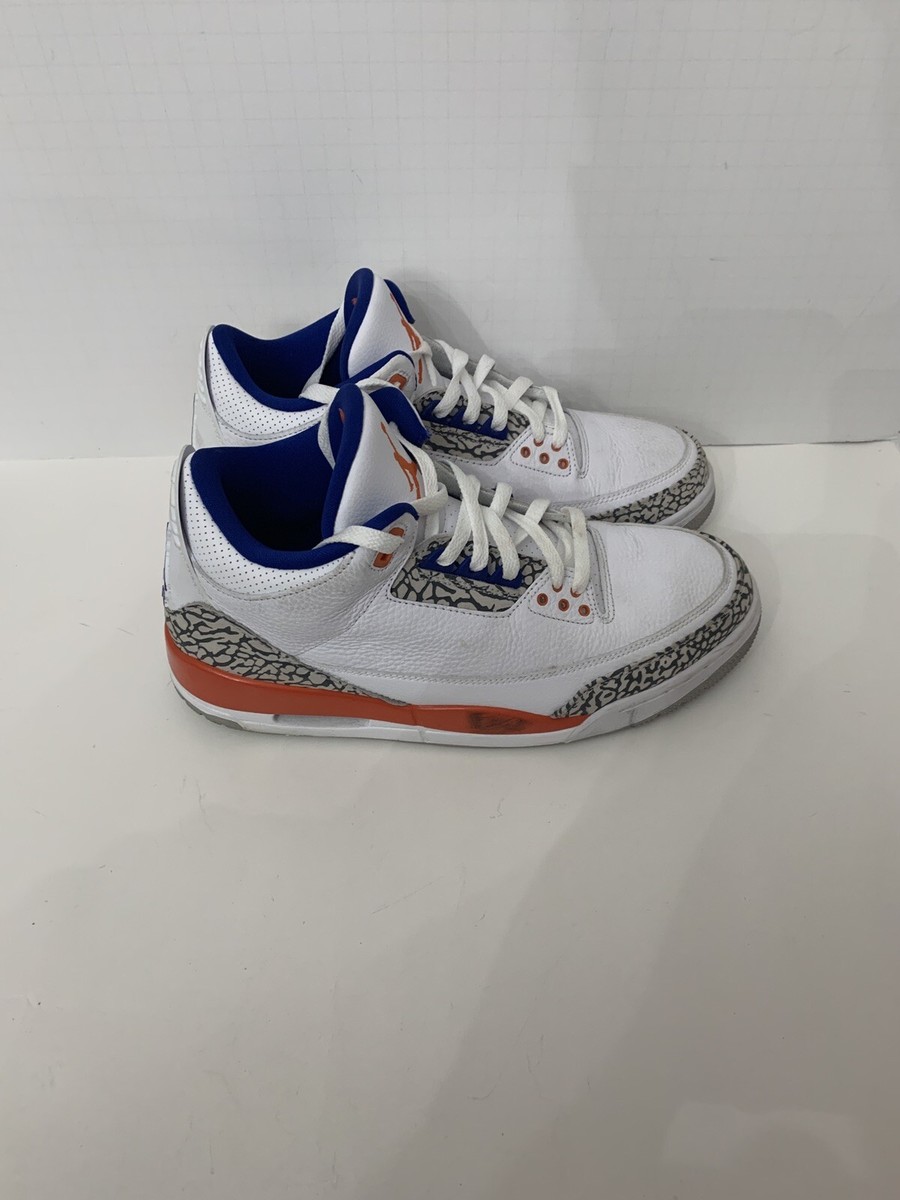 Nike Air Jordan Retro 3 Knicks 136064-148 White Royal Univ Nike Air Jordan Retro 3 Knicks 136064-148 White Royal Univ