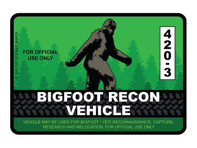  Bigfoot  Recon Vehicle Bumper Sticker  eBay 