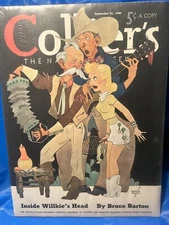 Sept. 21, 1940 Collier’s Magazine Cover 10”x13” Ad Plastic Wrap On Cardboard