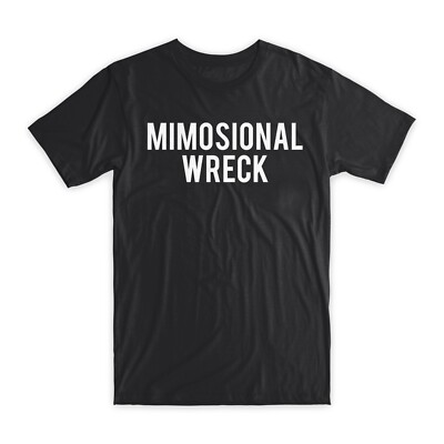 Mimosional Wreck Print T-Shirt Premium Soft Cotton Crew Neck Funny Tees Gift NEW