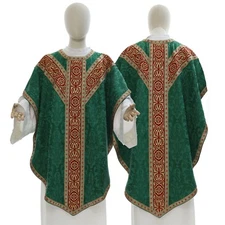 Green/red Pugin Chasuble with stole Vestment Casulla Verde/roja Casula PY849ZC26