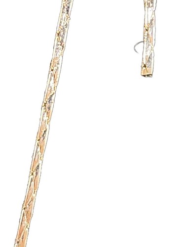 Orecchini Lunghi 2 Filature Pendenti Goccia Borchie Argento 5" - Foto 5 di 7
