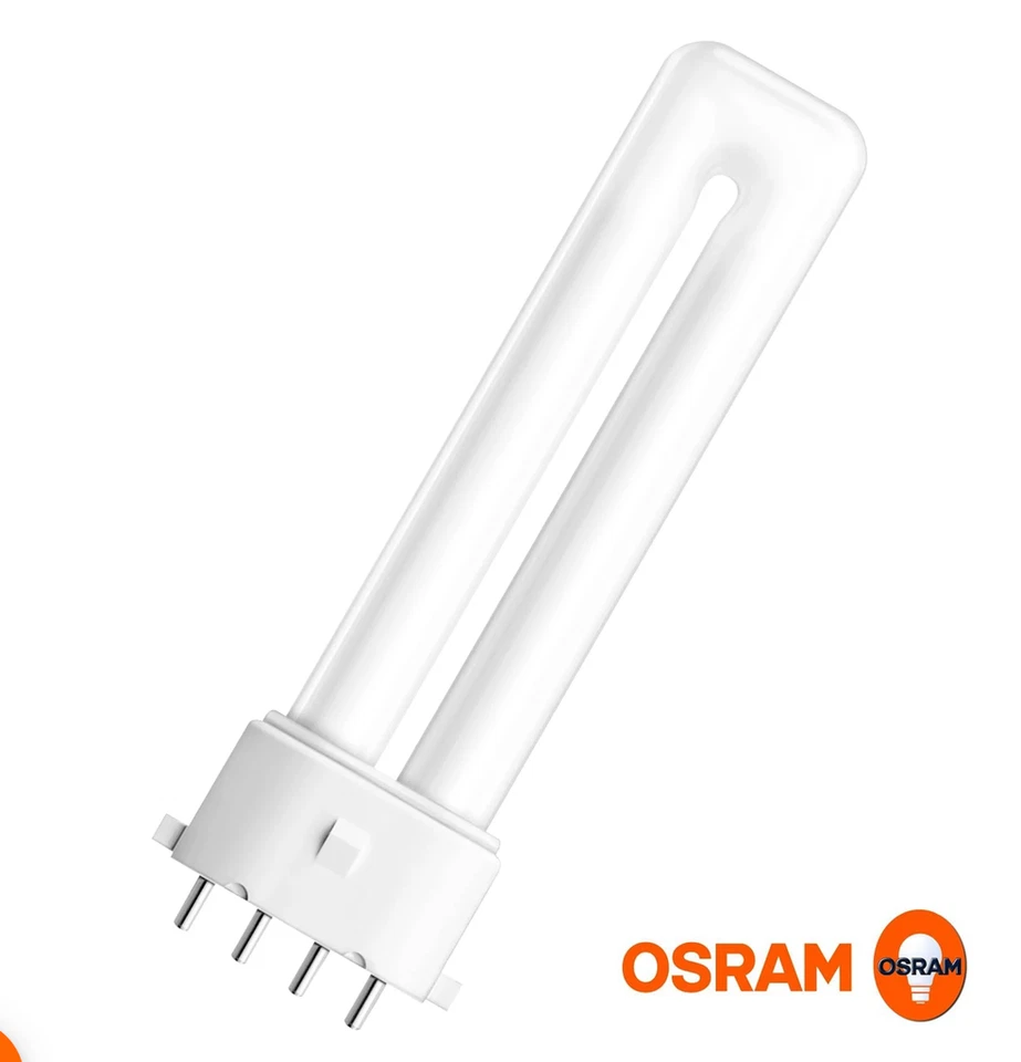 OSRAM DULUX S/E 9W/21-840 4 PIN LAMPADINA FLUORESCENTE LUCE BIANCA 4000 K 2G7