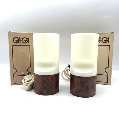 Paar Rare Leuchten Design Gaga Targetti Sankey Farbe Brown Holz Vintage New