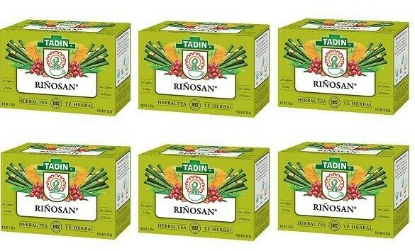 Tadin Riñosan Herbal Tea, Made in USA, 24 Bags  (6 Boxes)    Exp. 11/2025