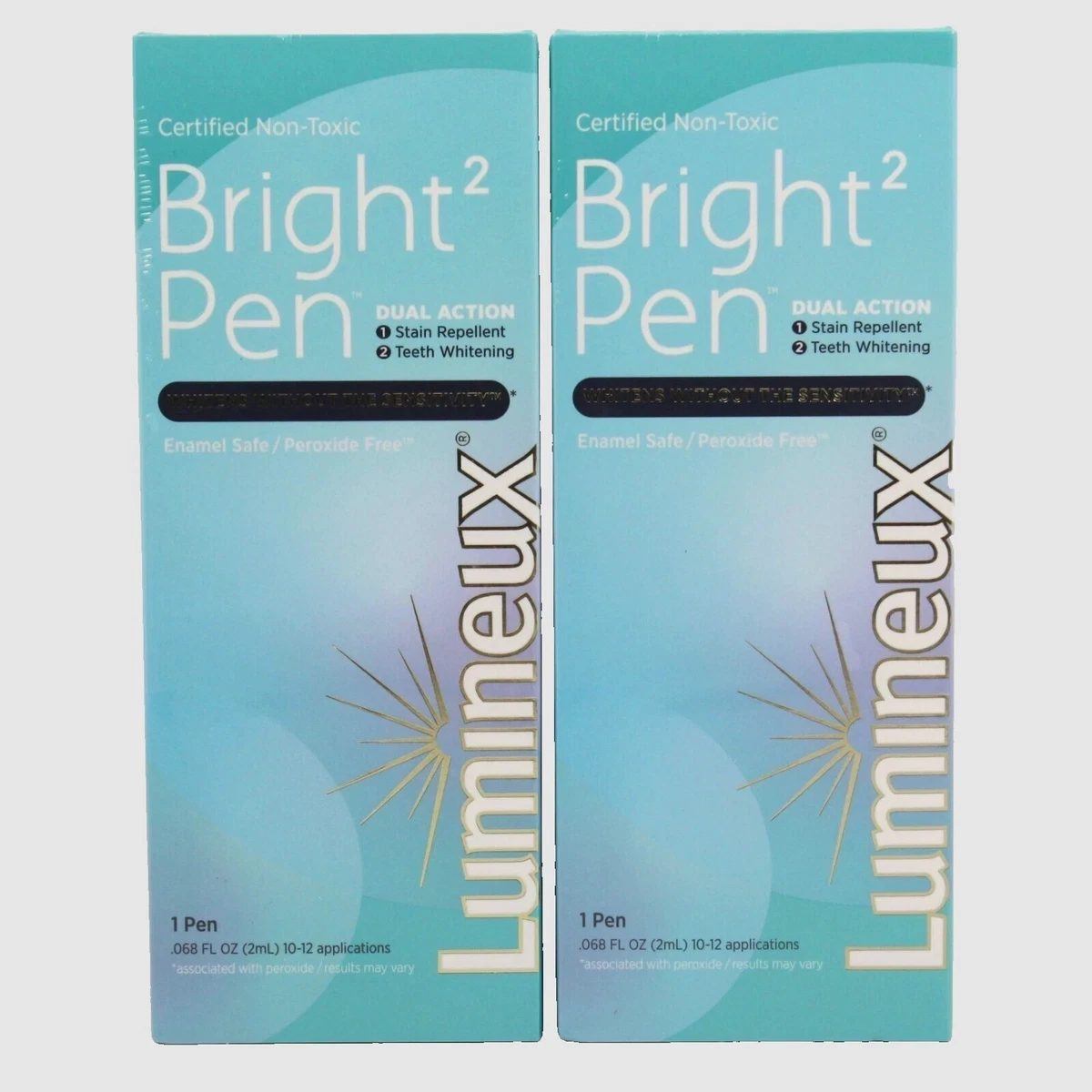 2 X Lumineux Bright² Pen Non-toxic Whitening Teeth Pen | eBay