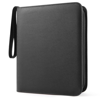 Wisoffice Top Loader Binder 4 Pocket for 144 Toploaders, Side Small, Black