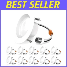 Energy Star Listed 4 Inch LED Downlights - 10 Pack, Dimmable