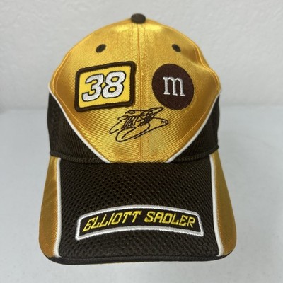 Vintage M&M Nascar Racing Hat Cap Elliott Sadler #38 Yellow Embroidered NWT