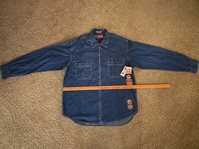 Vintage-XL Y2K Pepe Jeans XS 2000 London Denim Full Zip Jacket Shirt 100% Cotton