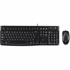 Logitech MK120 Wired USB Keyboard and Mouse, Black 920-002565