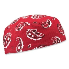 Ergodyne Chill-Its 6630 Terry Cloth Skull Cap, Polyester, One Size, Red Western
