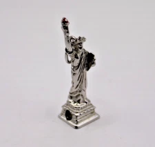 Sterling Silver Enamel Statue of Liberty Looking Glass Charm