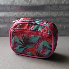 Fashion Smart Sm Travel Pill Case Storage Box Zipper Closure Multi Colored Print