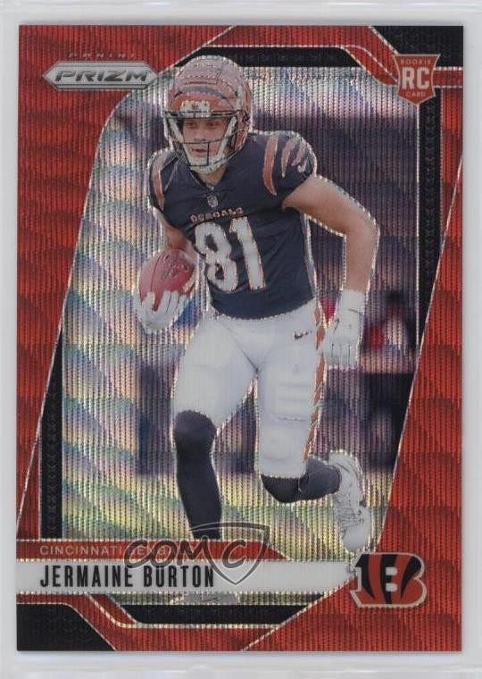 2024 Panini Prizm Rookies Red Wave 32/149 Jermaine Burton #350 Rookie RC 10ek