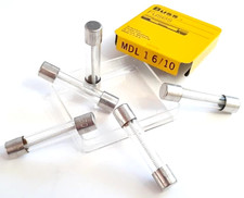 PACK OF 5 EACH MDL-1-6/10 MDL 1-6/10A BUSS BUSSMANN FUSES 250V SLOW BLOW