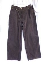 ST John Sport by Marie Gray brown slacks pants sueded sz 8