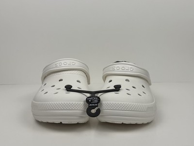 Crocs Classic Lined White/Grey Slip On Clog Adult Men\'s Size 11 Crocs Mens Classic Lined Slip on Casual Clogs White/grey  main image 3