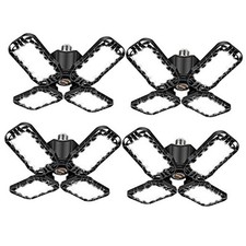 LED Garage Light 4 Pack, 120W Ultra Bright LED Shop Light with 4 Adjustable