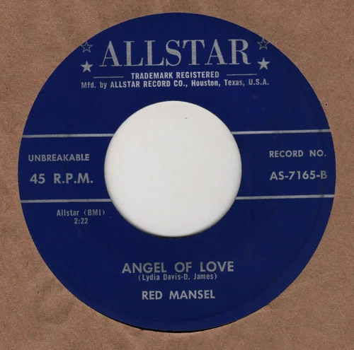COUNTRY - RED MANSEL - Angel Of Love/Changing Heart ALLSTAR