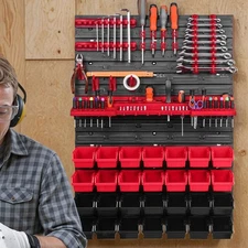 49x Wall Mounted Board Tool Organizer Set for Hardware Parts Store Warehouse