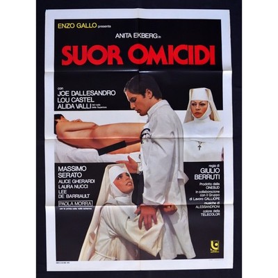 manifesto SUOR OMICIDI Giulio Berruti Anita Ekberg Alida Valli dallesandro A214