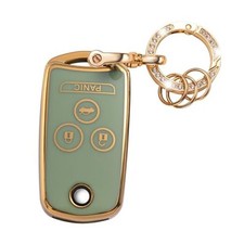 for Acura Key Fob Cover with Keychain, Key Shell Cover Holder Compatible Green