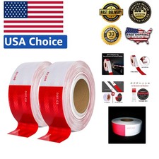 2'' x 200' DOT-C2 Red/White Reflective Tape - Essential Safety for All Vehicles